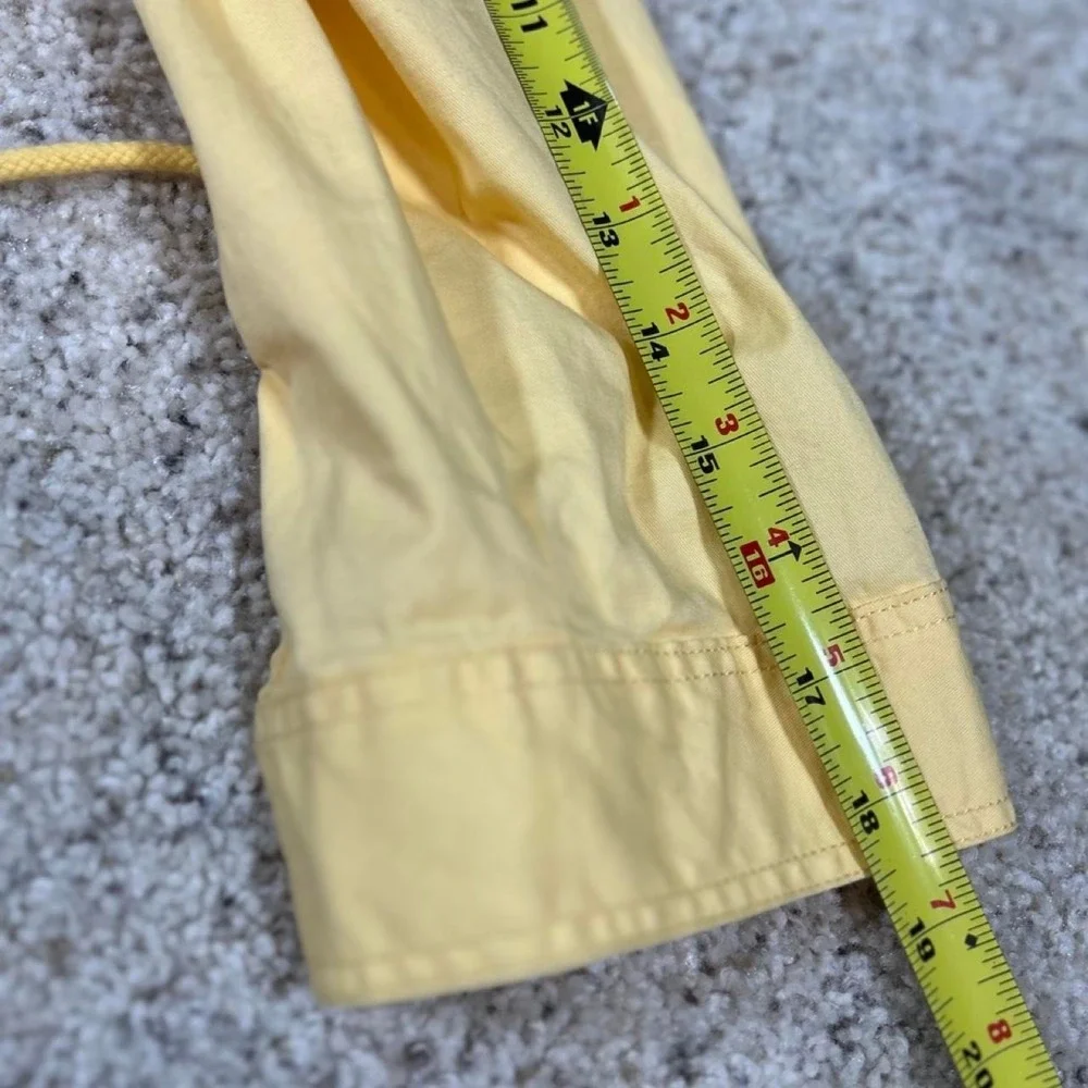 Y2K Cappagallo Yellow Lightweight Jacket Mock Neck Fitted Waist Womens 6